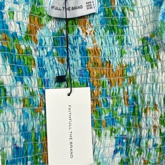 Nwt | FAITHFULL THE BRAND Lenora Gardone Floral Top Size 4 - Picture 9 of 10